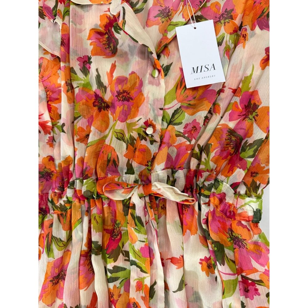 NWT Misa Los Angeles Floral Viola Dress | Palmarei Blooms | Chiffon | Size Small - Picture 6 of 7